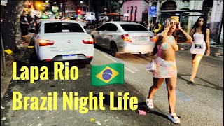 Lapa District  Night Life in Rio Brazil 🇧🇷 [upl. by Aihsoem]