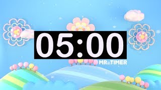 5 Minute Countdown Timer with Music For Kids [upl. by Eyahc]