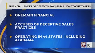 OneMain Financial Lender Ordered To Pay 20 Million Including Alabama Customers  830 AM  May 3 [upl. by Audi]