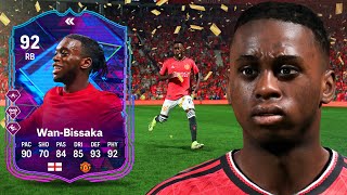 92 Flashback SBC WanBissaka NEED to play in THIS POSITION FC 24 Player Review [upl. by Yrrehs]