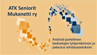 Androidpuhelimen tiedostojen tyhjentäminen ja palautus tehdasasetuksiin [upl. by Anitrebla906]