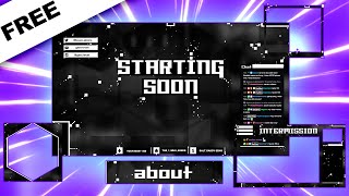 How to Make a FULL Twitch OVERLAY Pack for FREE With Template [upl. by Nerrat385]