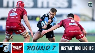 Cardiff Rugby v Scarlets  Instant Highlights  Round 7  URC 202324 [upl. by Greenwald973]