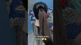 Try this bun hairstyle trending hairstyles buntricks tutorial braids viralvideo shorts [upl. by Joacimah]