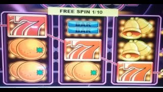 Turbo 27 slot machine bonus  free spins  HUGE WIN [upl. by Amadis]