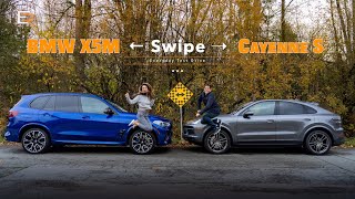 2021 BMW X5M vs Porsche Cayenne S Coupé  Real World Comparison [upl. by Htrap13]