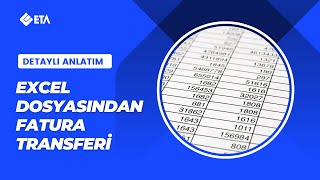 Excel Dosyasından Fatura Transferi [upl. by Mokas]