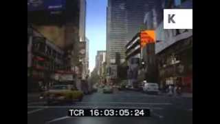 Drive through 1995 Manhattan Broadway Times Square 1990s New York [upl. by Hcirdla715]