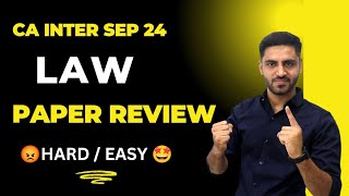 LAW Paper review CA Inter LAW paper Review of students hard easy Adv account paper analysis [upl. by Huoh]