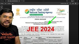 ❤️NTA Released 2024 Dates❤️  JEE🔥CUET🔥NEET🔥 All 2024 Dates Released  Harsh SirVedantuMath [upl. by Dugas873]