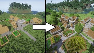 Transforming a village  Minecraft Timelapse [upl. by Acirretahs816]