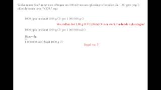 Oefening op ppm en ppb  voorbeeld 1 [upl. by Citron]