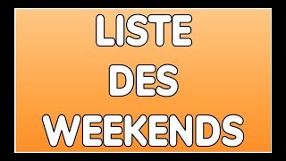 REMPLISSAGE AUTOMATIQUE SELON LISTE DES WEEKEND CALENDRIER PERSO  DOCTEUR EXCEL [upl. by Mahan]