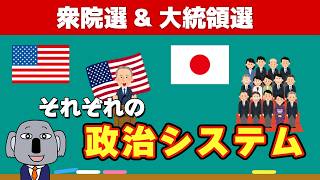 【衆院選amp大統領選】日本とアメリカの政治システムを比較しつつ基本から解説します！ [upl. by Turmel]