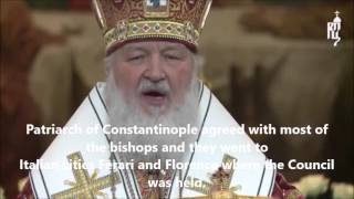 Moscow Orthodox Patriarch criticizes Union with Rome [upl. by Hailee]