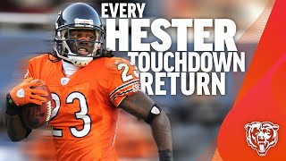 Every Devin Hester return with Bears  Highlights  Chicago Bears [upl. by Sirdna]