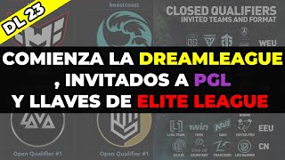 COMIENZA LA DREAMLEAGUE 23 INVITADOS A PGL Y GRUPOS DE LA ELITE LEAGUE  DOTA 2 NOTICIAS [upl. by Savart836]