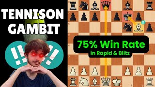 WIN IN 8 MOVES the TENNISON Gambit  Crushing Openings [upl. by Shevlo]