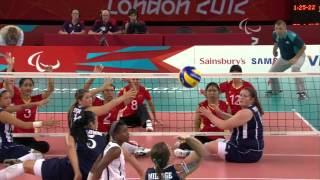 Sitting Volleyball  USA vs CHN  Womens Gold Medal Match  London 2012 Paralympic Games [upl. by Aremmat]