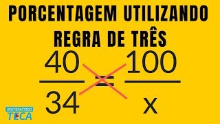 Exercícios sobre PORCENTAGEM utilizando REGRA DE TRÊS [upl. by Julie693]