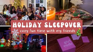 Holiday sleepover 🎄 secret santa cookie decorating Christmas circle and more [upl. by Blumenfeld]