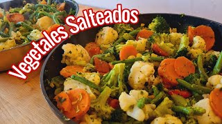 VEGETALES SALTEADOS prepáralos para toda la semana y come sano 🥦🥕🌽🫑 [upl. by Reaht]