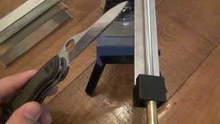 Removing Serrations From A Knife Part 2 of 2 SHORT VERSION [upl. by Alegna]