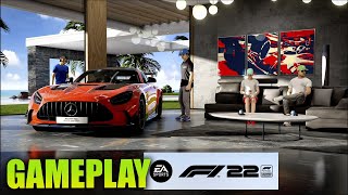 F1 2022  MI NUEVA CASA DE LUJO SUPERAUTOS Y LA VIDA DE PILOTO DE F1 Primeros minutos de gameplay [upl. by Ronacin494]