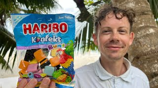 Haribo Konfekt Bunt im Test auf den Seychellen Praslin [upl. by Kraft955]