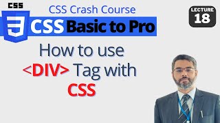 How to use HTML DIV Tag  DIV Tag with CSS  CSS and DIV Tag for layout  L18 [upl. by Kowal]