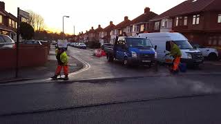 Life in th UK Road resurfacing on Coronation Rd Hayes Part 5 [upl. by Irej]