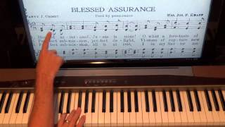 Piano Hymn Sight Reading Lesson Blessed Assurance [upl. by Shivers]