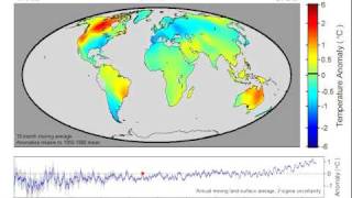 Land Temperature Anomaly Video [upl. by Ylim]