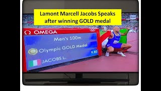 Lamont Marcell Jacobs Speaks after winning GOLD medal [upl. by Jard740]