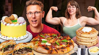 8000 Calorie Cheat Meal With Bodybuilder LeanBeefPatty [upl. by Brote]