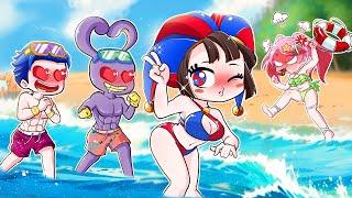 Alex amp Jax Likes Pomni on The Beach 💋🌊  Anna Sad Love Story  Digital Circus x Gacha Club Animation [upl. by Jarlathus697]