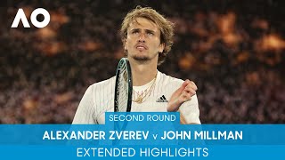 Alexander Zverev v John Millman Extended Highlights 2R  Australian Open 2022 [upl. by Leerzej64]