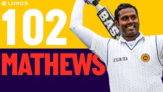 Century On Lords Debut 🤩  Angelo Mathews Hits Classy Ton Versus England  England v Sri Lanka 2014 [upl. by Bow127]