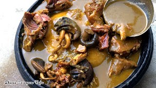 How To Make Ghana Cocoyam Fufu With Abunabunu Soup Perfect Mankani Fufu Everyone Would Love [upl. by Pernell842]