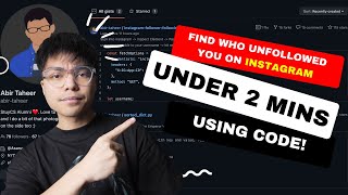 How to see who unfollowed you for FREE using CODE 2024 Method PC  MAC [upl. by Stevena]