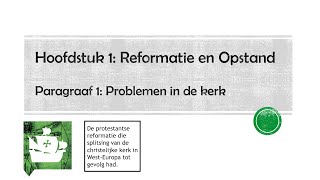 Klas 2  Hoofdstuk 1  Paragraaf 1  Problemen in de kerk [upl. by Enilrac]