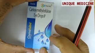 Osmolube Eye Drop  Carboxymethylcellulose Sodium ip Best Eye Drop  unique medicine um UM [upl. by Acceber]