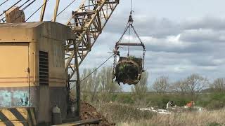 Ruston Bucyrus 22RB Dragline working at Rocks By Rail Cottesmore Ironstone Railway April 18th [upl. by Ttenaj416]