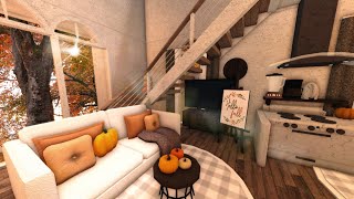 bloxburg  🍂 no gamepass autumn modern loft ꒰ build amp tour ꒱ [upl. by Aicinat]