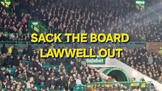 CELTIC FANS SHOUT SACK THE BOARD LAWWELL OUT vs HEARTS  TOXIC ATMOSPHERE [upl. by Atnom]