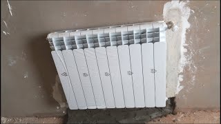 كيفية تركيب رادياتور شوفاج سونطرال  installation radiateur chauffage central [upl. by Bobina576]