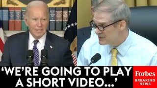 BREAKING NEWS Jim Jordan Plays Video Of Biden For Special Counsel Robert Hur To Get His Response [upl. by Ecal736]