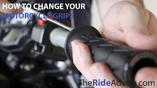 How to Change your Motorcycle Grips  Remove Motorcycle Grips  Install New Motorcycle Grips [upl. by Sender]