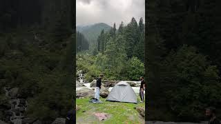 Setting up the tent at aru valley Pahalgam  camping pahalgam aruvalley kashmir [upl. by Tavie]