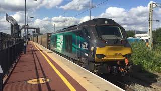 68008 working 4M27 Coatbridge Drs to Daventry Int Rft Recep Fl Drs class68 tones freighttrain [upl. by Jose40]